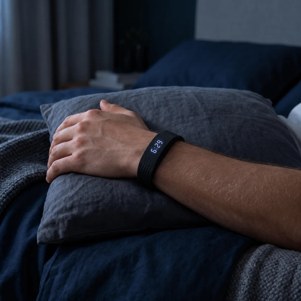 Kinvona Rise on a wrist in a quiet bedroom
